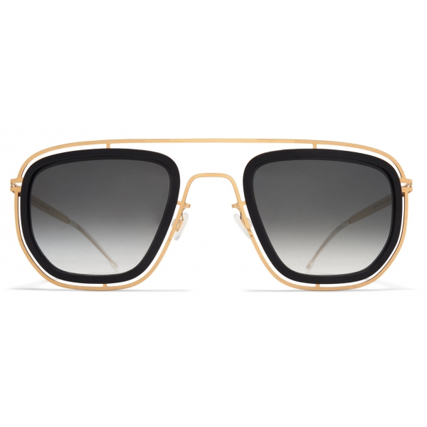 Mykita - Ferlo - Mykita Mylon - Pitch Black Glossy Gold Black Gradient - Mylon Collection - Sunglasses - Mykita Eyewear