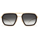Mykita - Mojave - Mykita Mylon - Pitch Black Glossy Gold Black Gradient - Mylon Collection - Sunglasses - Mykita Eyewear