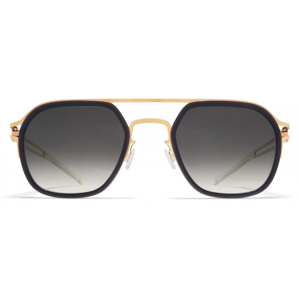 Mykita - Leeland - Decades - Glossy Gold Milky Indigo Black Gradient - Metal Collection - Sunglasses - Mykita Eyewear