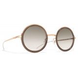 Mykita - Monroe - Decades - Champagne Gold Clear Ash Grey Gradient - Metal Collection - Sunglasses - Mykita Eyewear