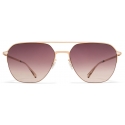 Mykita - Amos - Lite - Champagne Gold Cedar Brown Gradient - Metal Collection - Sunglasses - Mykita Eyewear