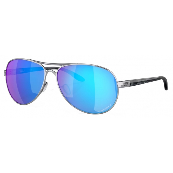 Oakley - Feedback - Prizm Sapphire Polarized - Polished Chrome - Sunglasses - Oakley Eyewear