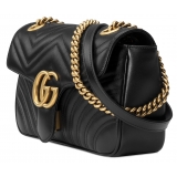 Gucci - Borsa a Tracolla Piccola GG Marmont - Pelle Nera - Borsa - Gucci Exclusive Collection