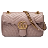 Gucci - GG Marmont Small Shoulder Bag - Dusty Pink Leather - Bag - Gucci Exclusive Collection