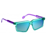 Portrait Eyewear - Motoko Green Purple - Sunglasses - Handmade in Italy - Exclusive Luxury Collection