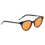 Portrait Eyewear - The Artist Black with Orange Lens - Sunglasses - Handmade in Italy - Exclusive Luxury Collection
