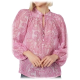 MC2 Saint Barth - Cashmere Fantasy Oversized Shirt - Pink - Luxury Exclusive Collection