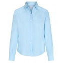 MC2 Saint Barth - Camicia Classica in Pizzo Sangallo - Azzurro - Luxury Exclusive Collection