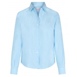 MC2 Saint Barth - Classic Sangallo Lace Shirt - Light Blue - Luxury Exclusive Collection