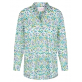 MC2 Saint Barth - Classic Shirt with Floral Print - Aqua Green - Luxury Exclusive Collection