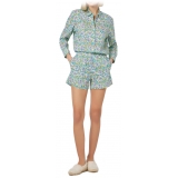 MC2 Saint Barth - Classic Shirt with Floral Print - Aqua Green - Luxury Exclusive Collection