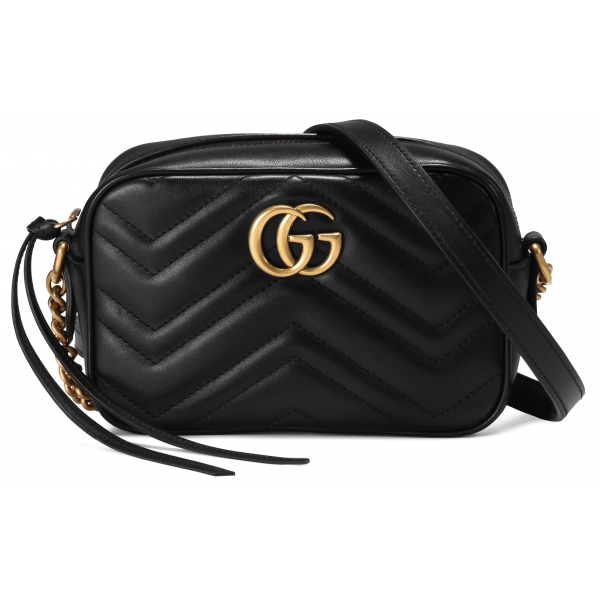 Gucci - GG Marmont Mini Shoulder Bag - Black Leather - Bag - Gucci Exclusive Collection