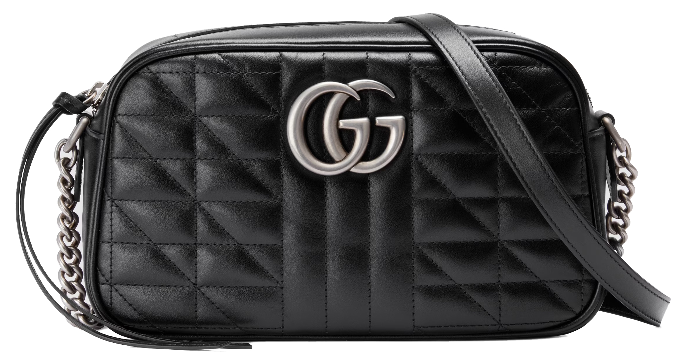 Gucci Borsa a Tracolla Piccola GG Marmont Pelle Nera Borsa Gucci Exclusive Collection Avvenice