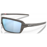 Oakley - Cables - Prizm Deep Water Polarized - Woodgrain - Sunglasses - Oakley Eyewear