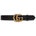 Gucci - GG Marmont Wide Belt - Black Leather - Belt - Gucci Exclusive Collection