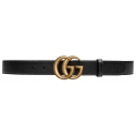 Gucci - GG Marmont Thin Belt - Black Leather - Belt - Gucci Exclusive Collection
