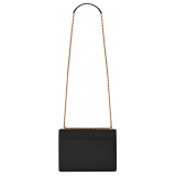 Yves Saint Laurent - Sunset Medium in Smooth Leather - Black Gold - Saint Laurent Exclusive Collection