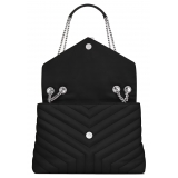 Yves Saint Laurent - Loulou Medium in Quilted Leather - Black Nickel - Saint Laurent Exclusive Collection