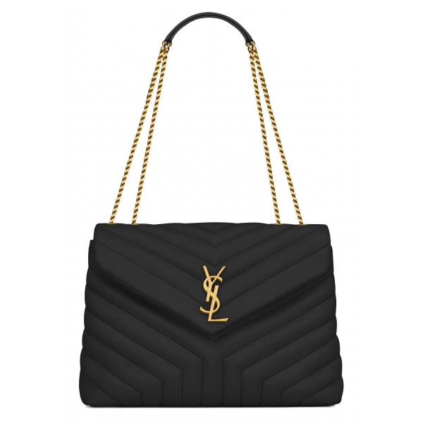 Yves Saint Laurent - Loulou Medium in Quilted Leather - Black Light Bronze - Saint Laurent Exclusive Collection