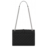 Yves Saint Laurent - Envelope Medium in Quilted Embossed Leather - Black - Saint Laurent Exclusive Collection