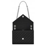 Yves Saint Laurent - Envelope Medium in Quilted Embossed Leather - Black - Saint Laurent Exclusive Collection