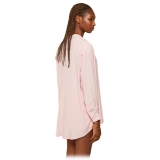 Ottod'Ame - Wide Shirt with Korean Neck - Pink - Shirt - Luxury Exclusive Collection