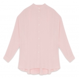 Ottod'Ame - Wide Shirt with Korean Neck - Pink - Shirt - Luxury Exclusive Collection
