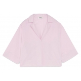 Ottod'Ame - Camicia Cropped in Popeline di Cotone - Rosa - Camicia - Luxury Exclusive Collection