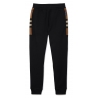 Burberry - Check Panel Cotton Blend Jogging Pants - Black / Birch Brown - Exclusive Burberry Collection