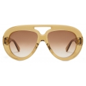 Loewe - Round Aviator Spoiler Sunglasses - Transparent Olive - Loewe Eyewear