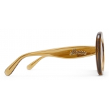Loewe - Occhiali da sole Spoiler Aviatore Rotondi - Oliva Trasparente - Loewe Eyewear