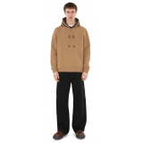 Burberry - Check Trim Cotton Blend Hoodie - Camel - Exclusive Burberry Collection