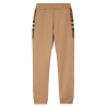 Burberry - Check Panel Cotton Blend Jogging Pants - Camel - Exclusive Burberry Collection
