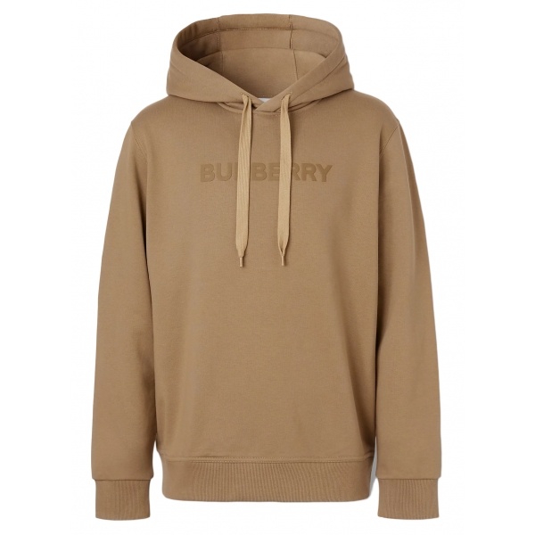 Burberry★素敵！Paisley Logo Cotton Hoodie Burberry Burberry - Logo Cotton Hoodie - Camel - Exclusive Burberry