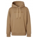 Burberry - Felpa in Cotone con Cappuccio e Logo - Cammello - Burberry Exclusive Collection