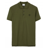Burberry - Polo in Cotone - Oliva - Burberry Exclusive Collection
