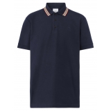 Burberry - Polo in Cotone - Blu Carbone - Burberry Exclusive Collection