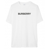 Burberry - T-Shirt in Cotone con Logo - Bianco - Burberry Exclusive Collection
