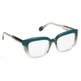 Portrait Eyewear - Sofia Green Beige Gradient - Optical Glasses - Handmade in Italy - Exclusive Luxury Collection