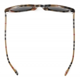 Burberry - Check Oversized Sunglasses - Beige - Burberry Eyewear