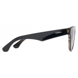 Burberry - Check Round Sunglasses - Black Check - Burberry Eyewear