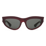 Burberry - Classic Oval Sunglasses - Red Check - Burberry Eyewear