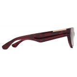 Burberry - Classic Oval Sunglasses - Red Check - Burberry Eyewear