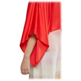 Ottod'Ame - Camicia in Viscosa con Maniche a Kimono - Rosso Corallo - Camicia - Luxury Exclusive Collection