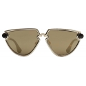 Burberry - Clip Sunglasses - Gold - Burberry Eyewear