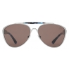 Burberry - Occhiali da Sole Stile Aviatore Heritage - Argento Blu - Burberry Eyewear