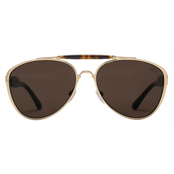 Burberry - Occhiali da Sole Stile Aviatore Heritage - Oro Tartaruga - Burberry Eyewear