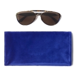 Burberry - Heritage Aviator Sunglasses - Gold Tortoiseshell - Burberry Eyewear