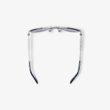 Burberry - Occhiali da Sole Stile Aviatore in Metallo con Logo - Argento - Burberry Eyewear