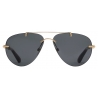 Burberry - Occhiali da Sole a Goccia in Metallo - Oro - Burberry Eyewear
